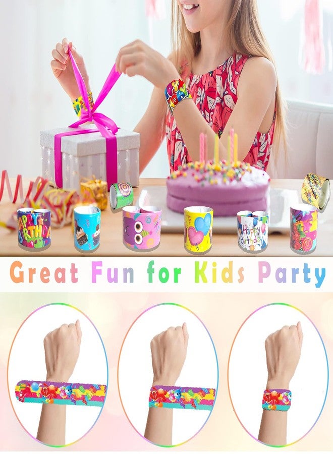 Jubobu Birthday Theme Return Gifts,Slap Bracelets,12Pcs Slap Bracelet Birthday/Party - Image 4